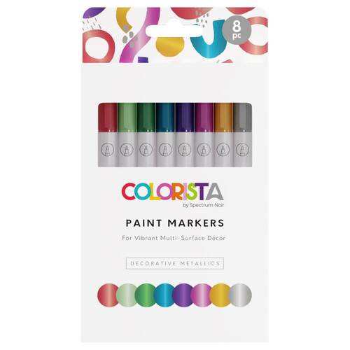 Spectrum Noir Colorista Paint Marker 8/Pkg - Decorative Metallics