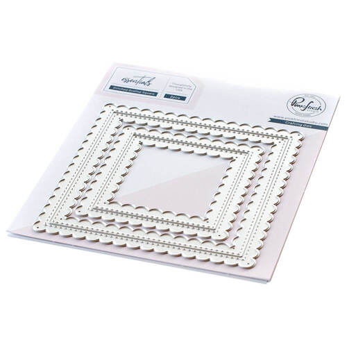 Pinkfresh Studio Dies - Essentials: Stitched Scallop Square PF057ES