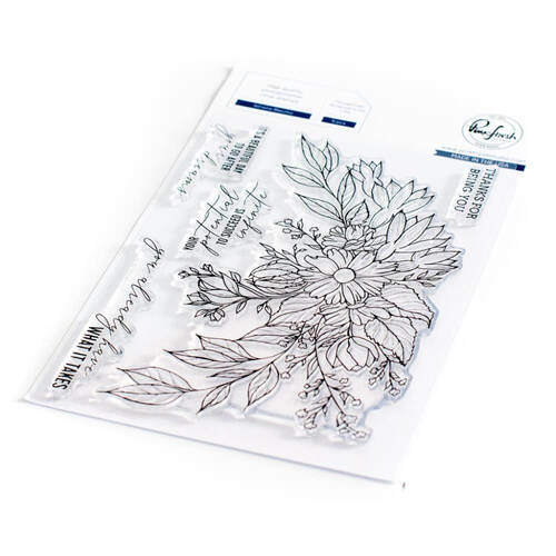 Pinkfresh Studio Clear Stamp Set 4"X6" - Infinite Blooms PF105821
