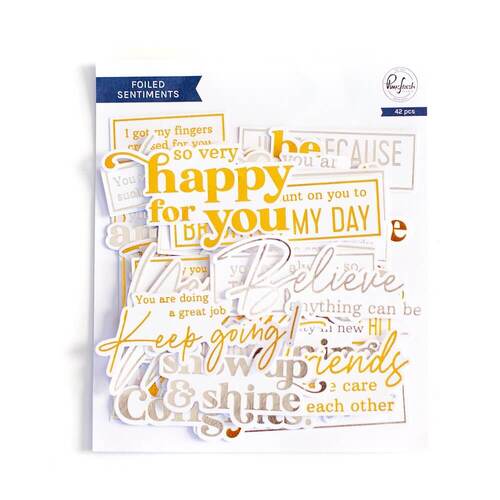 Pinkfresh Studio Diecut - Foiled Sentiments 143122