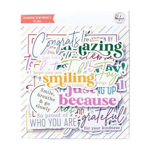 Pinkfresh Studio Diecut - Rainbow Sentiments 149022