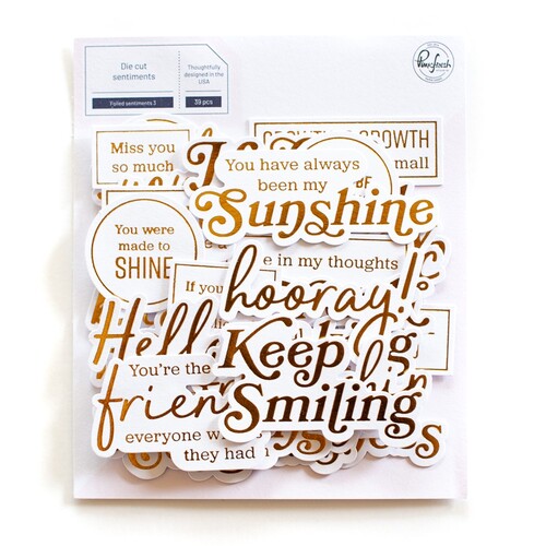 Pinkfresh Studio Diecut - Foiled Sentiments 3 154822