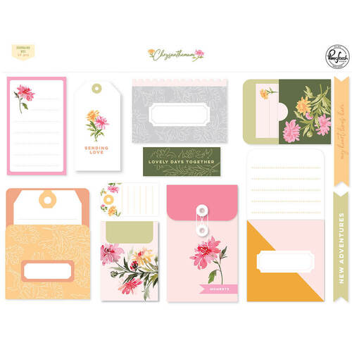 Pinkfresh Studio - Chrysanthemum Collection - Journaling Bits 172922
