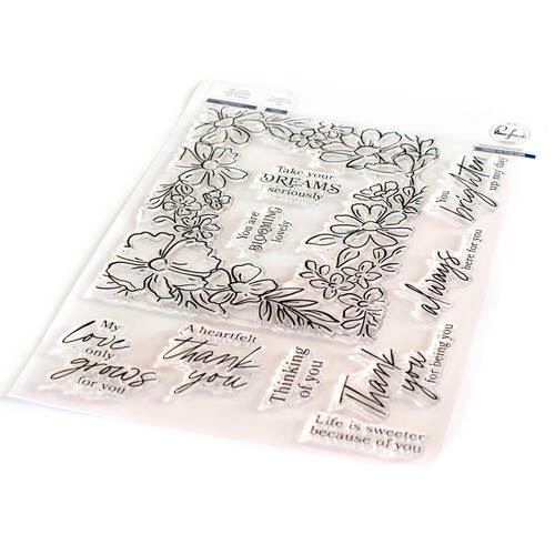 Pinkfresh Studio Clear Stamps - Floral Border 182622