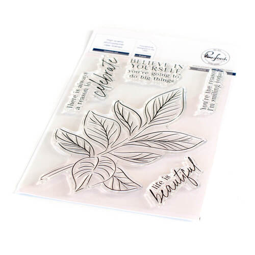 Pinkfresh Studio Clear Stamps - Detailed Leaf 183022