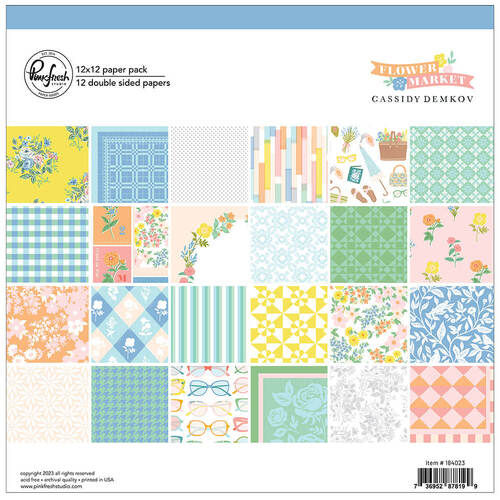 Pinkfresh Studio Paper Pack 12 x 12 - Flower Market 184023