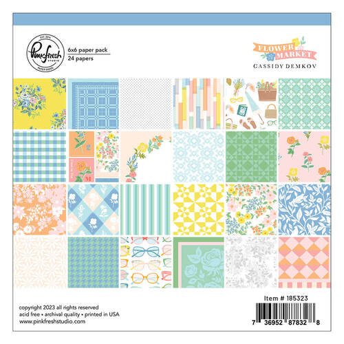 Pinkfresh Studio Paper Pack 6 x 6 - Flower Market 185323