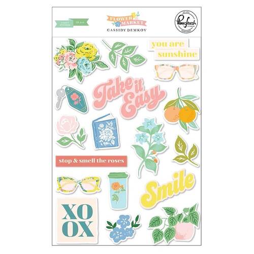 Pinkfresh Studio - Flower Market Collection - Puffy Stickers 185423