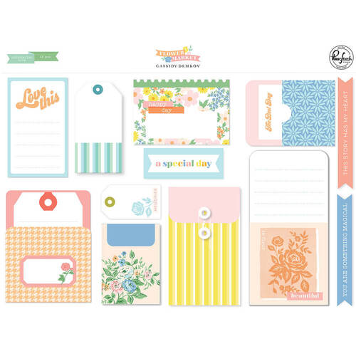 Pinkfresh Studio - Flower Market Collection - Journaling Bits 185923