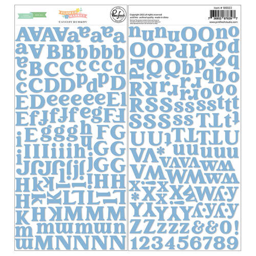 Pinkfresh Studio - Flower Market Collection - Puffy Alpha Stickers 186023
