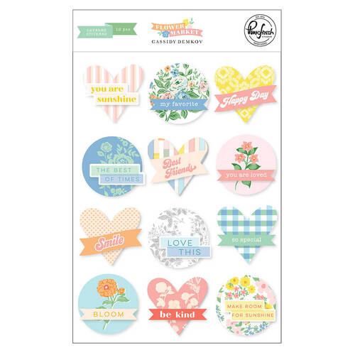 Pinkfresh Studio - Flower Market Collection - Layered Stickers 186223