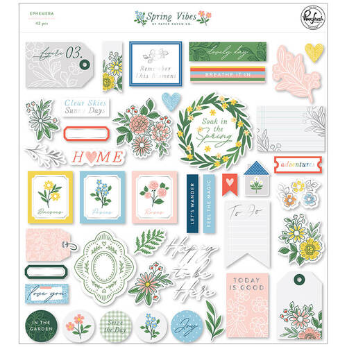 Pinkfresh Studio - Spring Vibes Collection - Ephemera Pack 188123