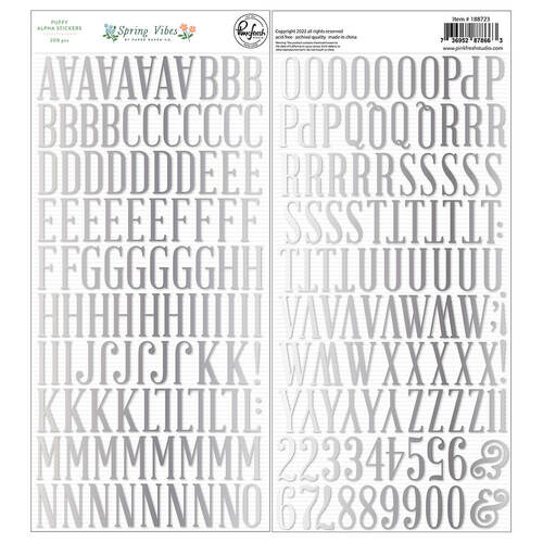 Pinkfresh Studio - Spring Vibes Collection - Puffy Alpha Stickers 188723