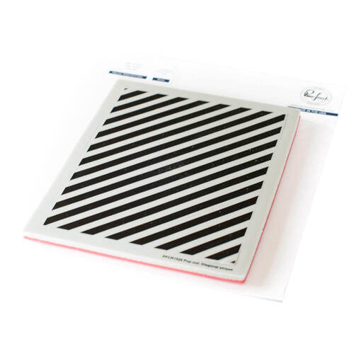 Pinkfresh Studio Rubber Background Stamps A2 - Pop-Out Diagonal Stripes PFCR1520