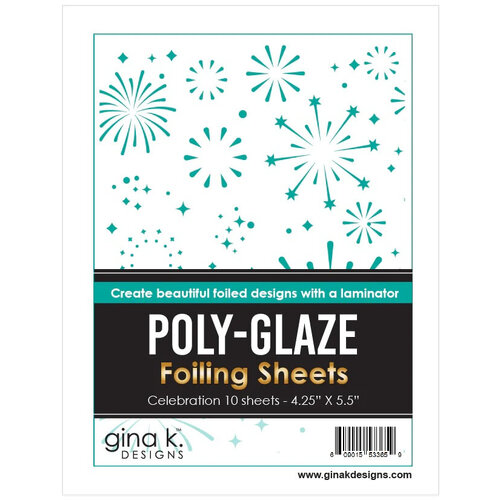 Gina K Designs Poly-Glaze Foiling Sheets - Celebration