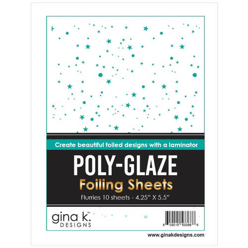 Gina K Designs Poly-Glaze Foiling Sheets - Flurries