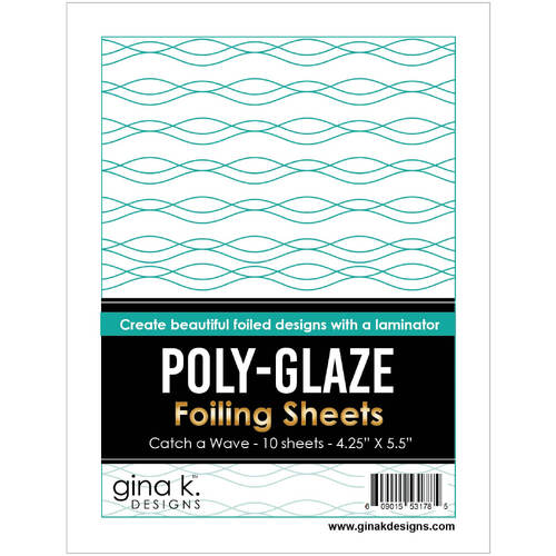 Gina K Designs Poly-Glaze Foiling Sheets - Catch a Wave