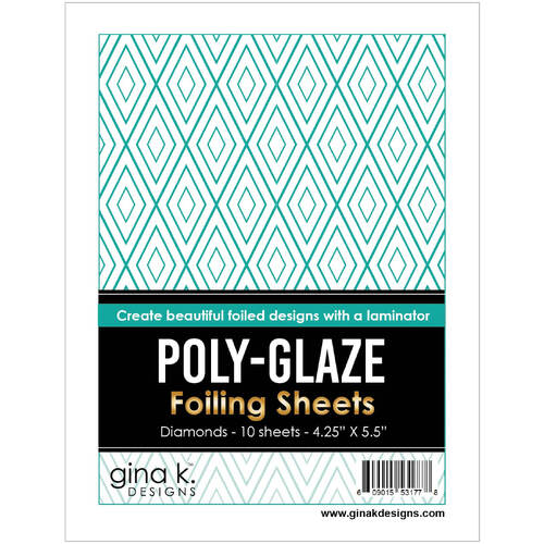 Gina K Designs Poly-Glaze Foiling Sheets - Diamonds