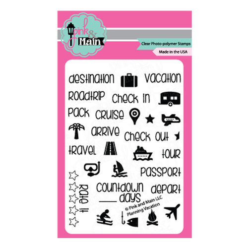 Pink & Main Clear Stamps - Planning Vacation PM0111 (Discontinued)