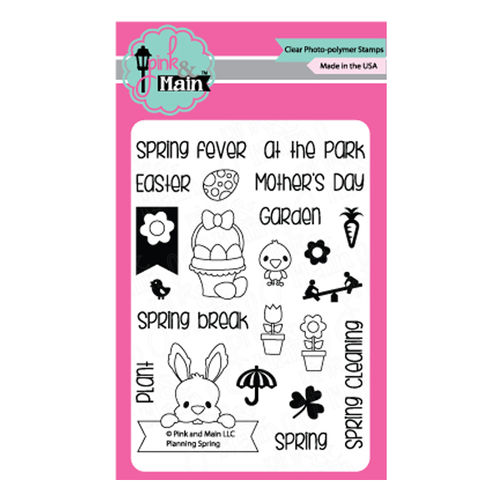 Pink & Main Clear Stamps - Planning Spring PM0157 (Discontinued)
