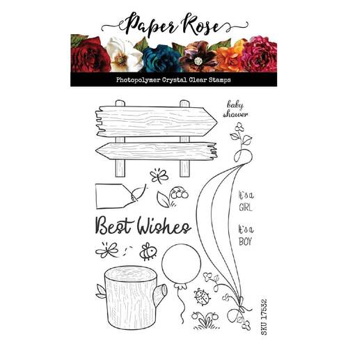 Paper Rose Clear Stamp - Bush Babies Accessories 17532
