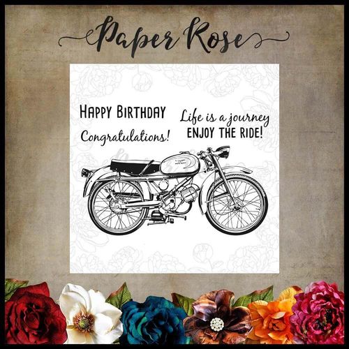 Paper Rose Clear Stamp - Vintage Motorcycle 17604