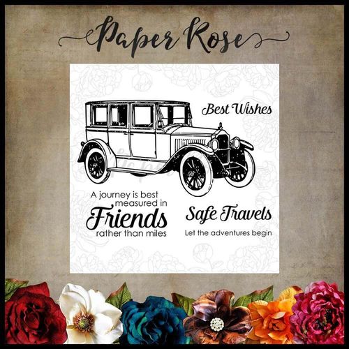 Paper Rose Clear Stamp - Vintage Car 17607