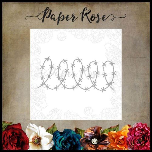 Paper Rose Dies - Curly Barbed Wire 17691