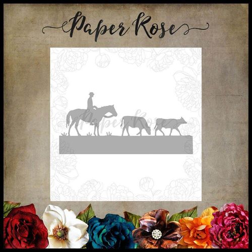 Paper Rose Dies - Stockman with Cows 17715