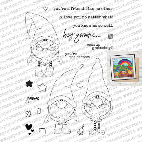 Paper Rose Clear Stamp - Gnomies (4x6”) 18372