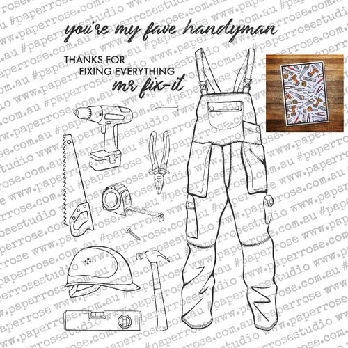 Paper Rose Clear Stamp - Handyman Elements (4x6”) 18384