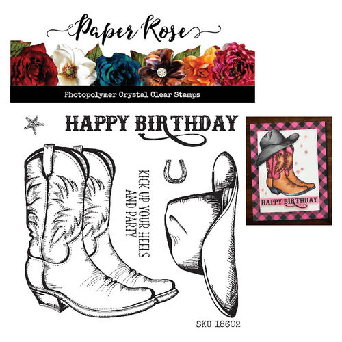 Paper Rose Clear Stamp - Kick Your Heels Up (4x4") 18602