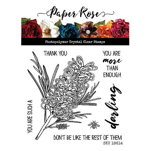 Paper Rose Clear Stamp - Darling Grevillea (4x4") 18614