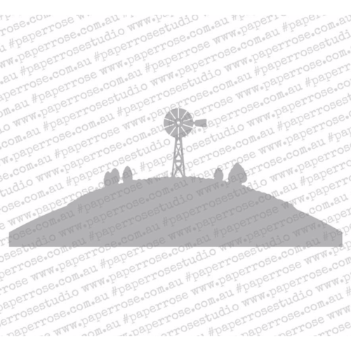 Paper Rose Dies - Farm Border 4 Windmill 18795
