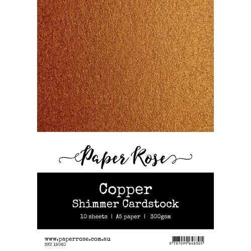 Paper Rose Cardstock - Copper Shimmer (A5) 10pc 19060