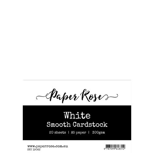 Paper Rose Cardstock - White Smooth (A5) 20pc 19063