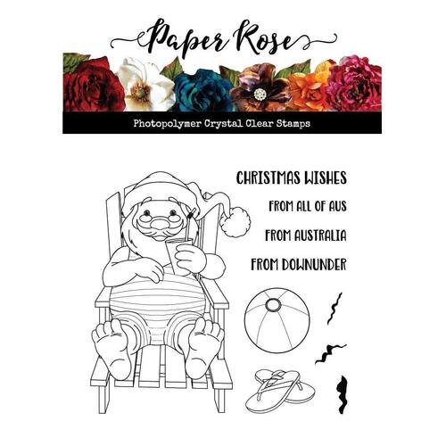 Paper Rose Clear Stamp - Summer Santa (4x4") 20715