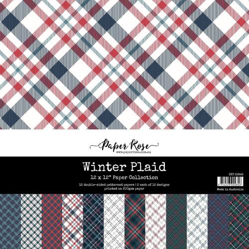 Paper Rose 12x12 Paper Collection - Winter Plaid 22846