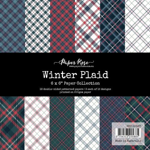 Paper Rose 6x6 Paper Collection - Winter Plaid 22867