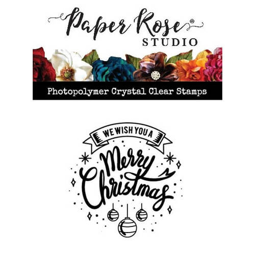 Paper Rose Clear Stamp - We Wish You a Merry Christmas 23860
