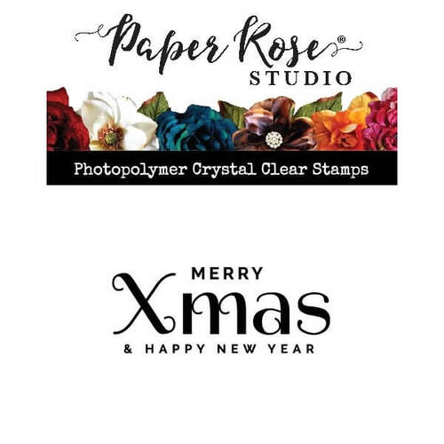 Paper Rose Clear Stamp - Merry Xmas 23863