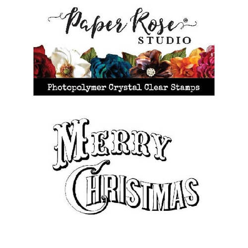 Paper Rose Clear Stamp - Vintage Merry Christmas 24103