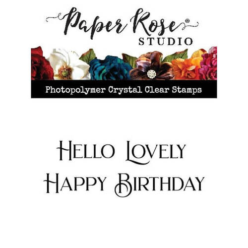 Paper Rose Clear Stamp - Happy Birthday Lovely 24211