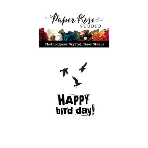 Paper Rose Clear Stamp - Happy Bird Day 24244