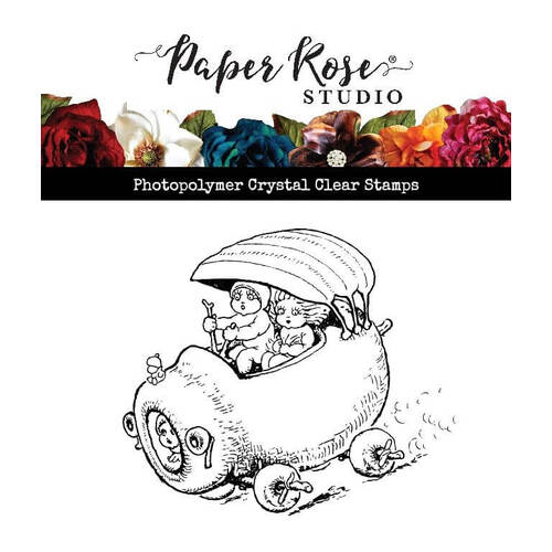 Paper Rose Clear Stamp - Snugglepot and Cuddlepie - Go Kart 24508