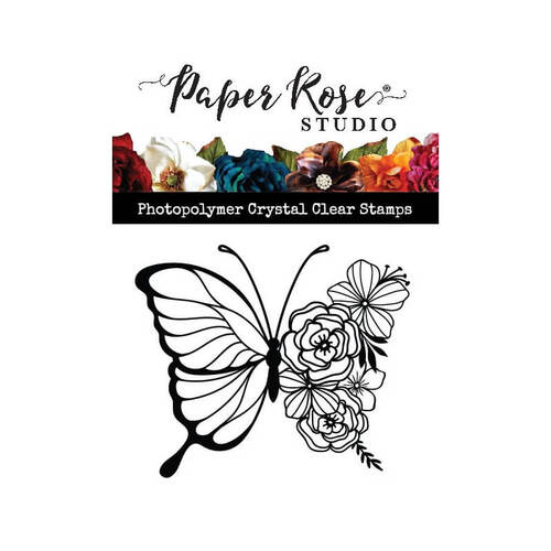 Paper Rose Clear Stamp - Cleo Floral Butterfly 24643