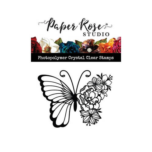 Paper Rose Clear Stamp - Georgia Floral Butterfly 24649