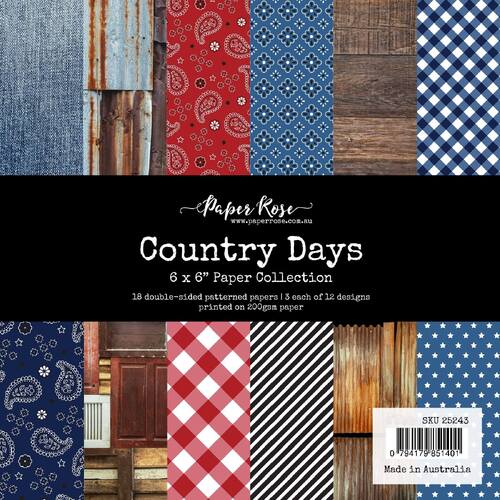 Paper Rose 6x6 Paper Collection - Country Days 25243