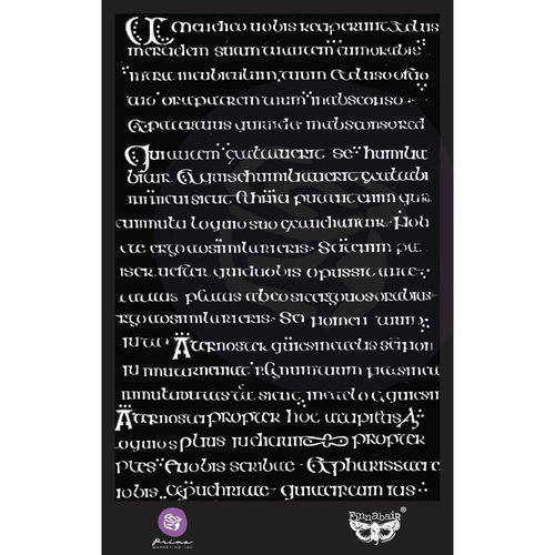 Finnabair Stencil 6x9in - Manuscript PSTEN6X9-66652
