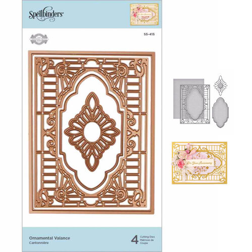 Spellbinders Flourished Fretwork Etched Die By Becca Feeken - Ornamental Valance